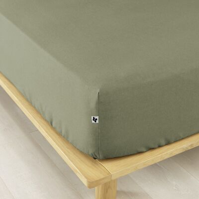 Flannel fitted sheet 160 x 200 cm CANDICE Rosemary