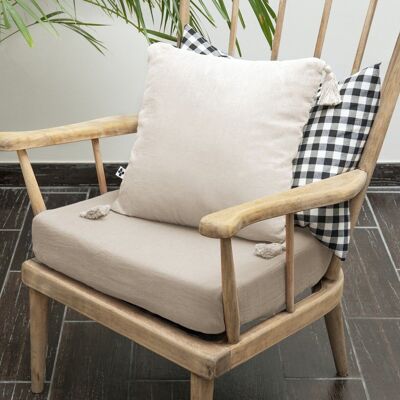 Cushion with removable cover Cotton gauze 40 x 40 cm GAÏA Pampa