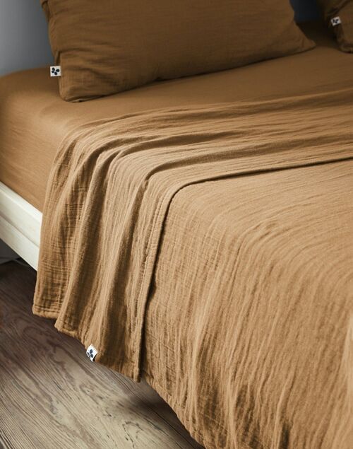 Drap plat 240 x 300 cm GAÏA Camel