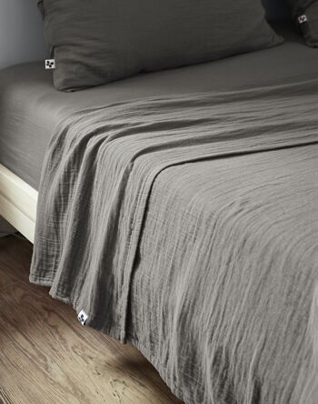 Drap plat 270 x 300 cm GAÏA Granit