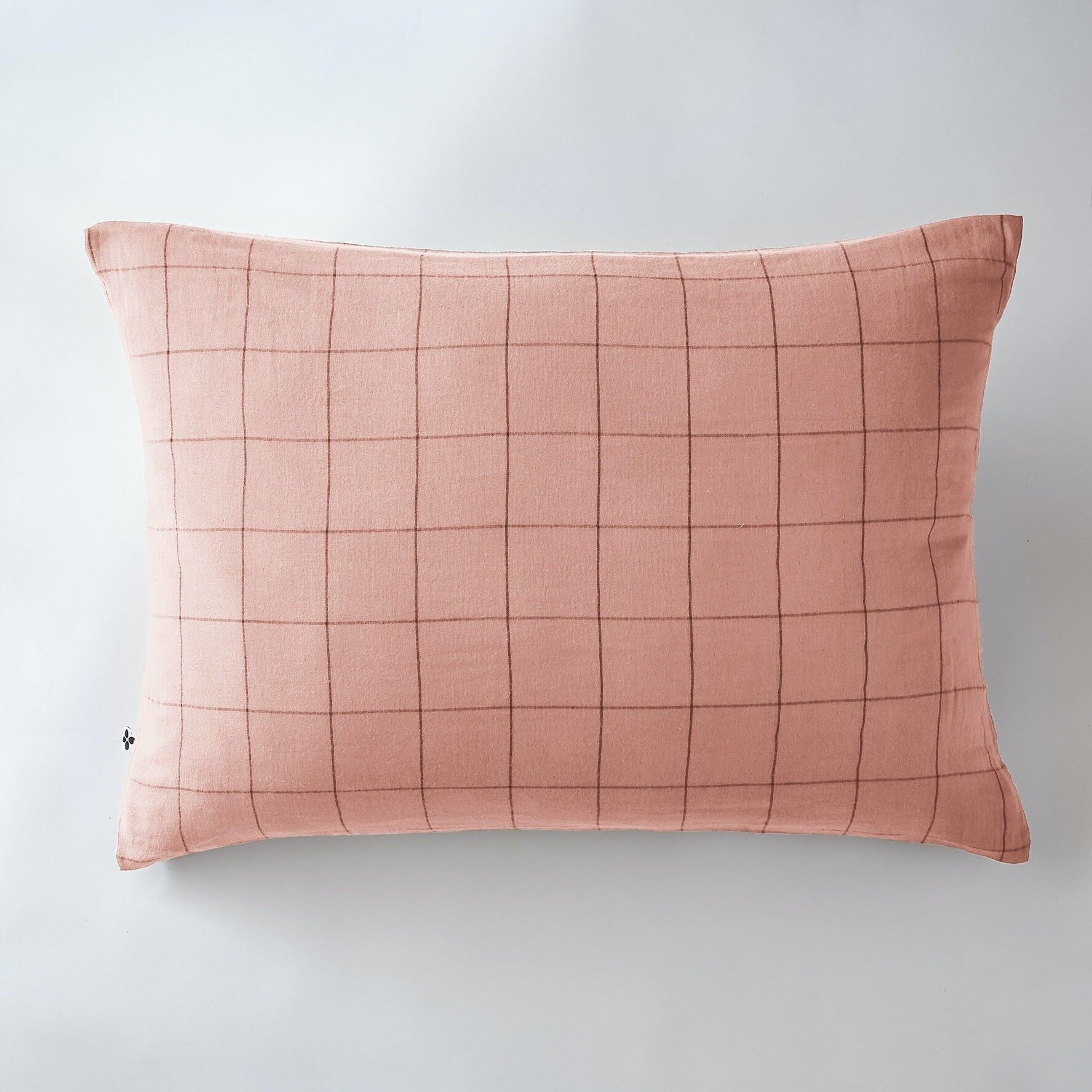 Cotton gauze pillowcase 50 x 70 cm GAÏA MATCH Peach pink