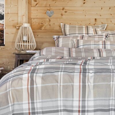 Printed flannel duvet cover 240 x 220 cm FELIX