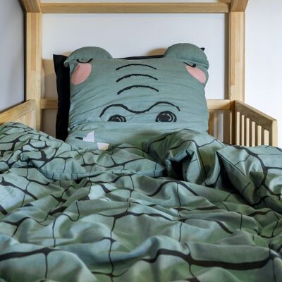 Bed linen set (Duvet cover + 1 Pillowcase) Printed cotton 140 x 200 cm ALI