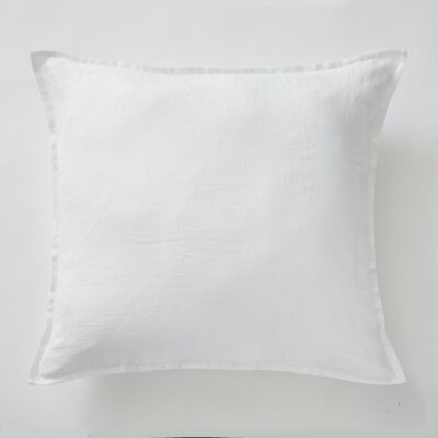 Pillowcase 60 x 60 cm Washed linen SOLINE Craie
