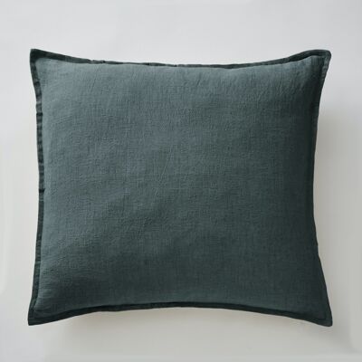 Pillowcase 60 x 60 cm Washed linen SOLINE Ardoise