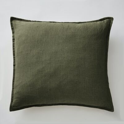 Pillowcase 60 x 60 cm Washed linen SOLINE Thyme