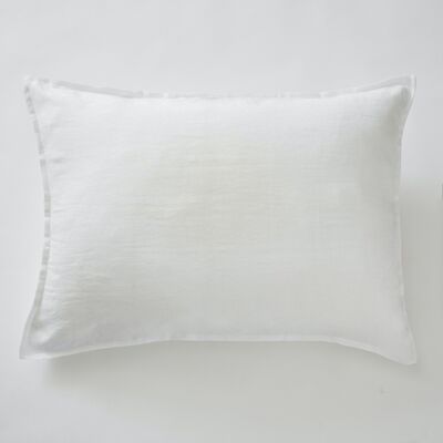 Pillowcase 50 x 70 cm Washed linen SOLINE Craie