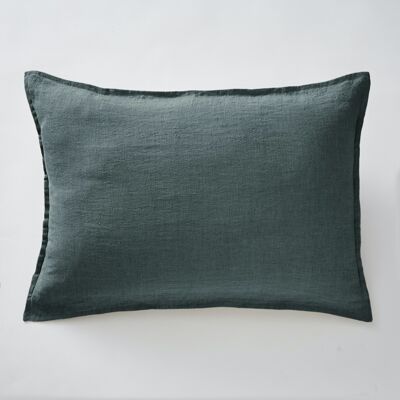 Pillowcase 50 x 70 cm Washed linen SOLINE Ardoise