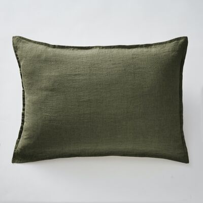 Pillowcase 50 x 70 cm Washed linen SOLINE Thyme