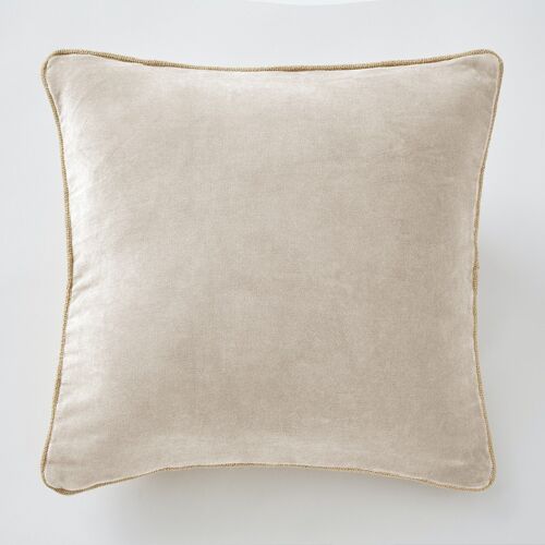 Coussin déhoussable 45 x 45 cm Velours de coton CÉSAR Pampa