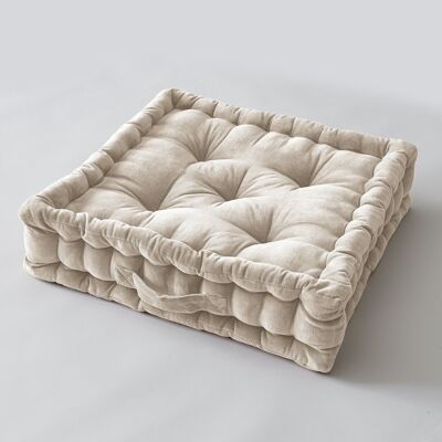 Floor cushion 50 x 50 x 10 cm Cotton velvet CÉSAR Pampa