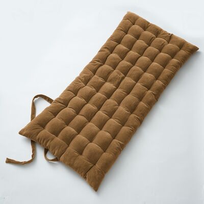 Floor mattress 60 x 120 CÉSAR cotton velvet Camel