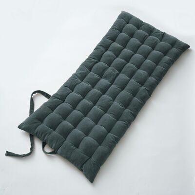 Floor mattress 60 x 120 Cotton velvet CÉSAR Slate
