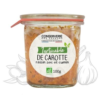 Tartinable de Carottes au cumin et raisins secs BIO