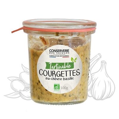 Tartinable de courgettes, chèvre et basilic BIO