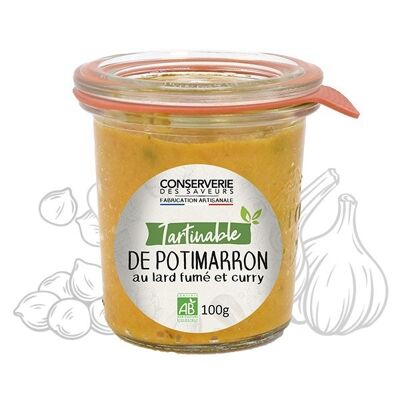 Tartinable de potimarron au lard fumé & curry BIO