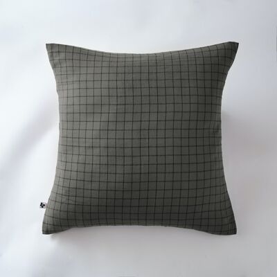 Funda de almohada de gasa de algodón 60 x 60 cm GAÏA MIX Granito