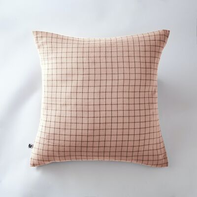 Cotton gauze pillowcase 60 x 60 cm GAÏA MIX Marshmallow