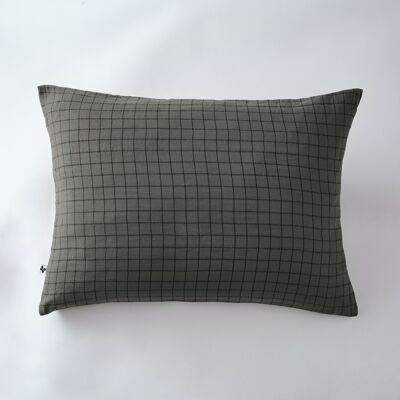 Funda de almohada de gasa de algodón 50 x 70 cm GAÏA MIX Granito