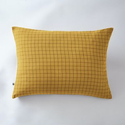 Cotton gauze pillowcase 50 x 70 cm GAÏA MIX Saffron