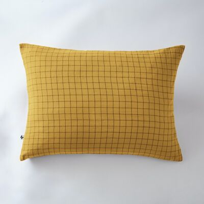 Taie d'oreiller Gaze de coton 50 x 70 cm GAÏA MIX Safran