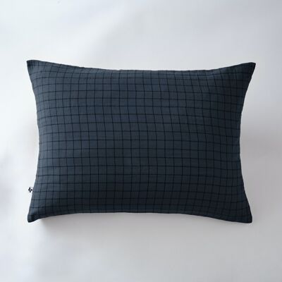 Cotton gauze pillowcase 50 x 70 cm GAÏA MIX Midnight