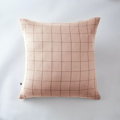 Kissenbezug aus Baumwollgaze 60 x 60 cm GAÏA MATCH Marshmallow