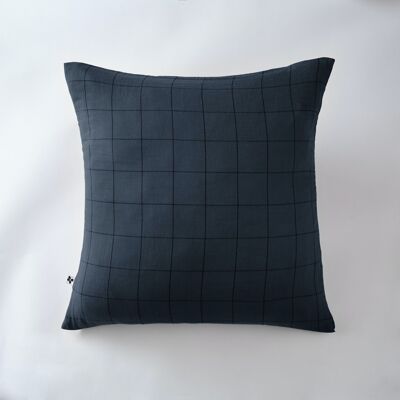 Funda de almohada de gasa de algodón 60 x 60 cm GAÏA MATCH Midnight