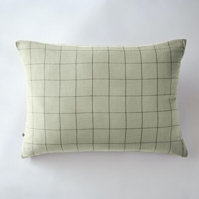 Cotton gauze pillowcase 50 x 70 cm GAÏA MATCH Water green