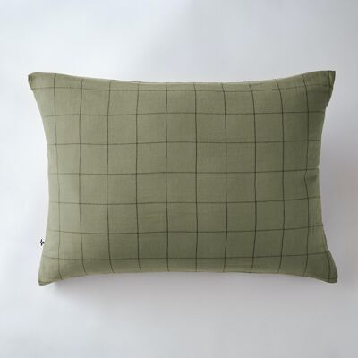 Cotton gauze pillowcase 50 x 70 cm GAÏA MATCH Rosemary