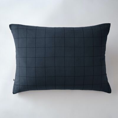 Cotton gauze pillowcase 50 x 70 cm GAÏA MATCH Midnight