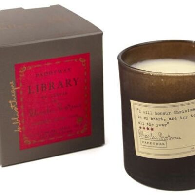 Bibliothèque de bougies parfumées Paddywax - Charles Dickens - Verre