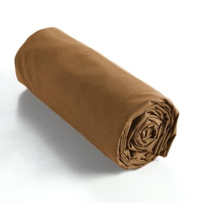Fitted sheet 160 x 200 cm AMBER Camel