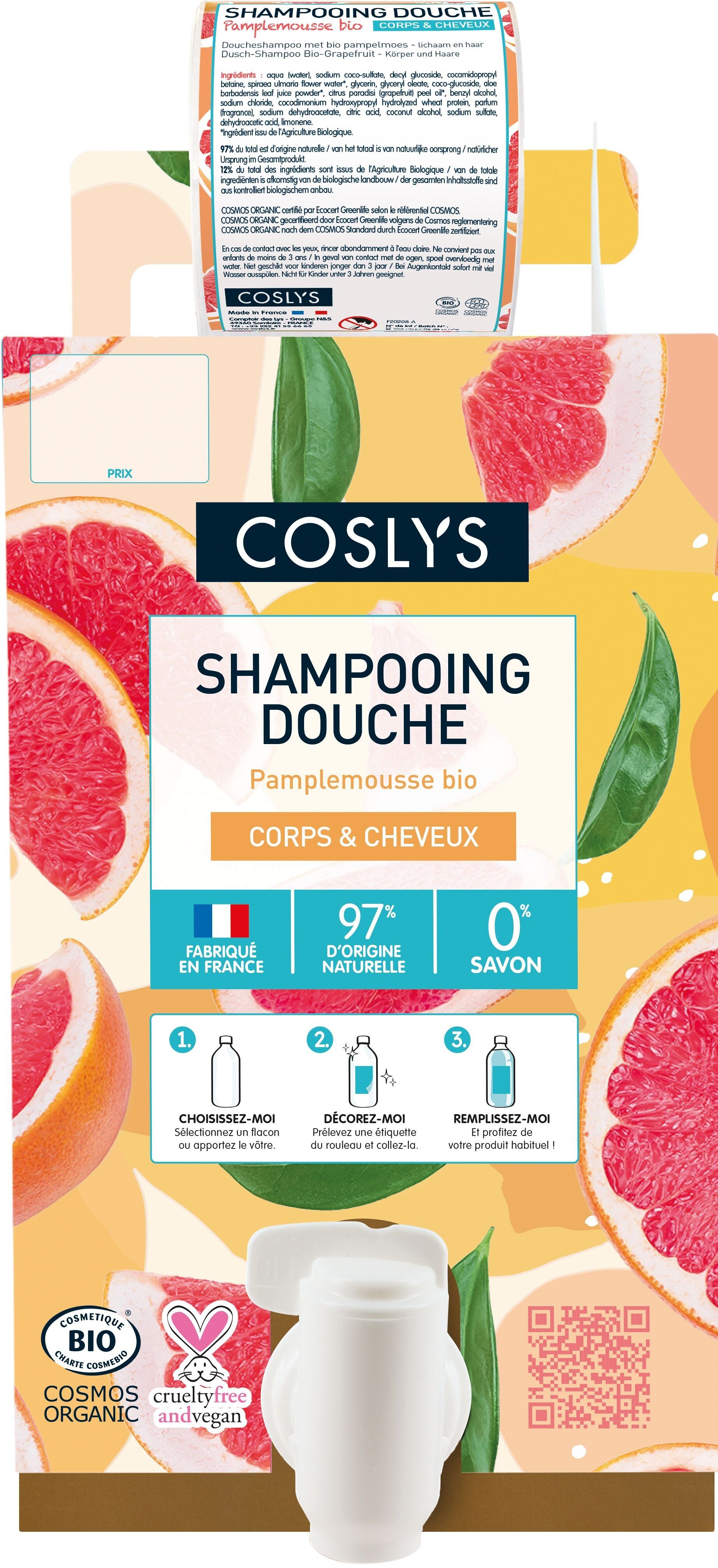 COSLYS - SHAMPOO DOCCIA GEL Pompelmo