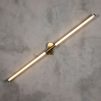 Rotatable Brass Rod Led Wall Lamp, Modern Handmade Acrylic Sconce Wall Light, Housewarming Gift LED Lighting. Model : AKRA