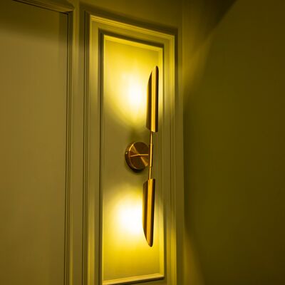 Home Decor Industrial Handmade Brass Sconce, Art Deco Housewarming Gift Wall Lamp. Model : ANGOLA