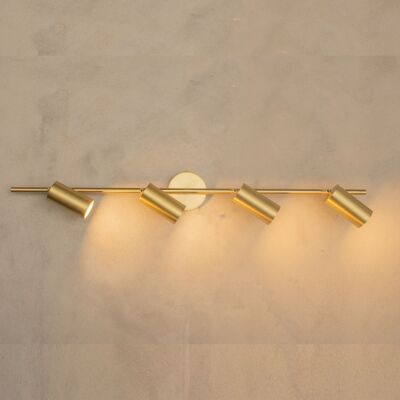 Modern Minimalist Brass Wall & Ceiling Lamp, Home Decor Lighting, Art Deco Tube Sconce, Housewarming gift Wall Light