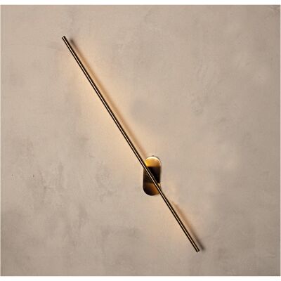 Brass Rotatable Rod Wall Lamp, Modern Handmade Chrome Sconce Wall Light, Housewarming Gift LED Lighting. MODEL: B9905