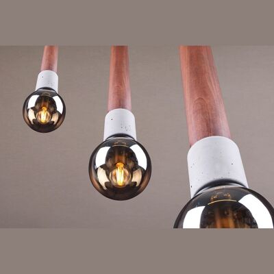 Big Wood & Concrete Pendant Lighting, Kitchen Island Ceiling Lamp, Dining Room Lamp, Art Deco Pendant, Bedside Lamp. MODEL : 1012