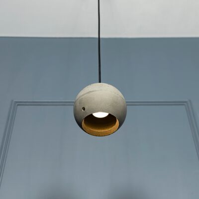 Concrete Globe Pendant Lighting, Kitchen Island Cement Ceiling Lamp, Dining Room Handmade Light, Industrial Light. MODEL : 1002