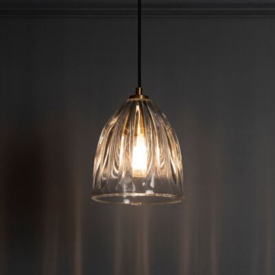 Vintage Crystal Glass Lamp, Art Deco Handmade Brass Pendant Light, Home Decor Hanging Lighting Housewarming Gift Ceiling Lamp MODEL: DAKAR