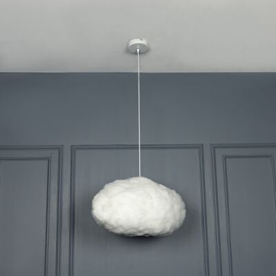 Fiber Polyester Cloud Pendant Light, Art Deco Handmade Cloud Lamp, Home Decor Hanging Cloud Lighting, Model : CLOUD