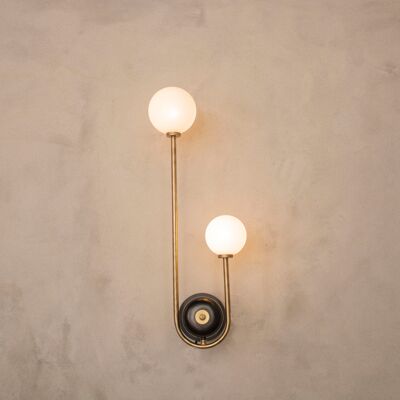 Handmade Vanity Sconce, Modern Brass Wall Lamp, Home Decor Wall Light, Bathroom Housewarming Gift Lighting, MODEL : U