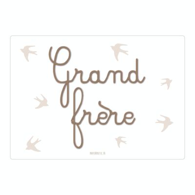 Carte Poétique “Grand Frère” Oiseau