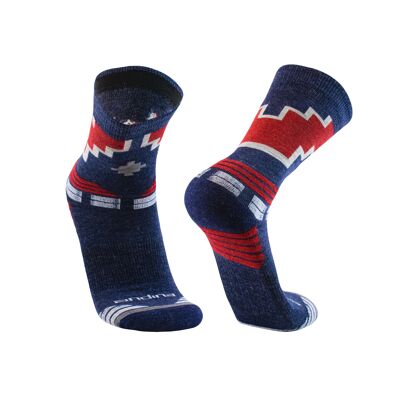 Calcetines deportivos Cosmos I I alpaca, bambú y merino para hombre y mujer - azul oscuro I ANDINA OUTDOORS