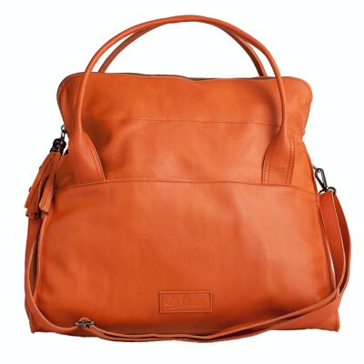 Gaia orange Leder Handtasche