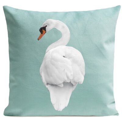 Suede swan bird cushion 40x40cm/60x60cm