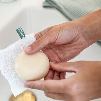 Washable mini makeup remover gloves white (set of 3)