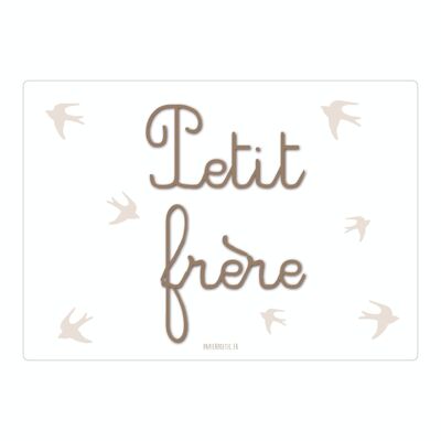 Carte Poétique “Petit Frère” Oiseau