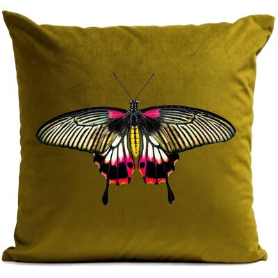 Coussin insecte papillon suédine 40x40cm 60x60cm